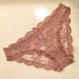 Victoria’s Secret Dream Angels Lace Cheeky Panty Dusty Rose